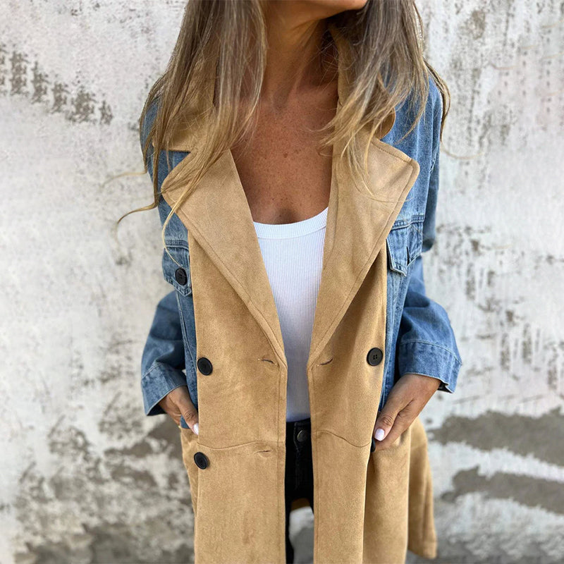 Ella - Denim trenchcoat voor dames