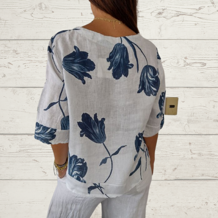 Sara | Blouse met V-hals