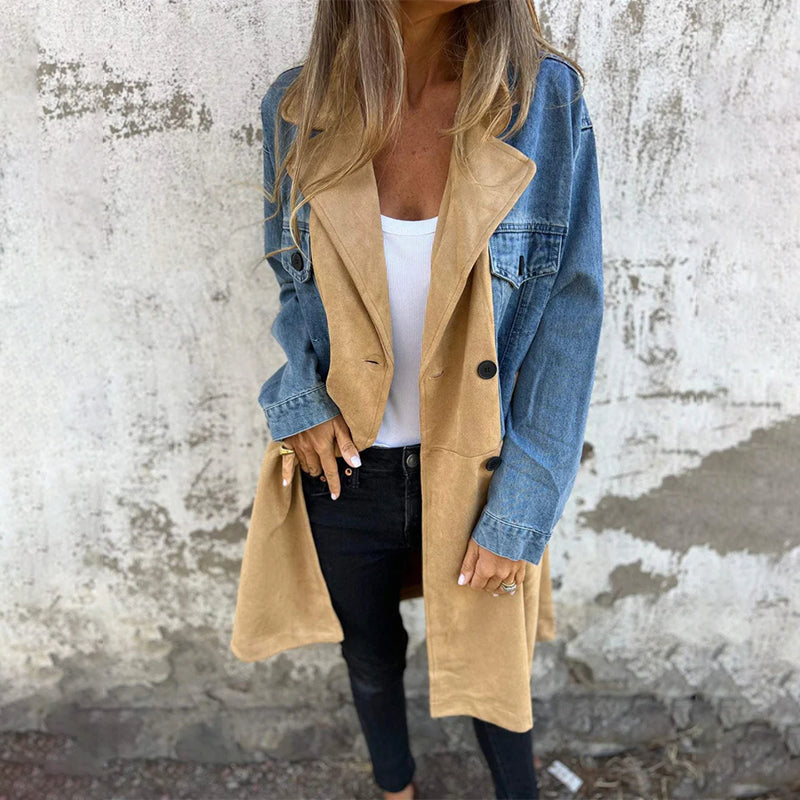 Ella - Denim trenchcoat voor dames