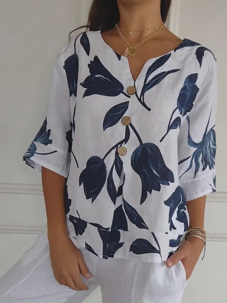 Sara | Blouse met V-hals